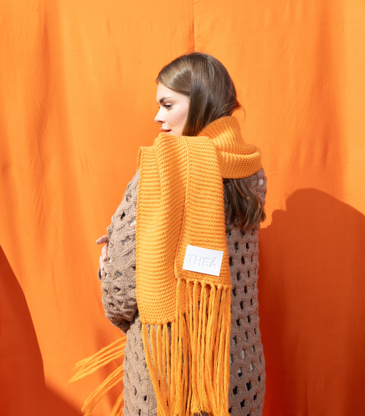 Orange Lynx Scarf