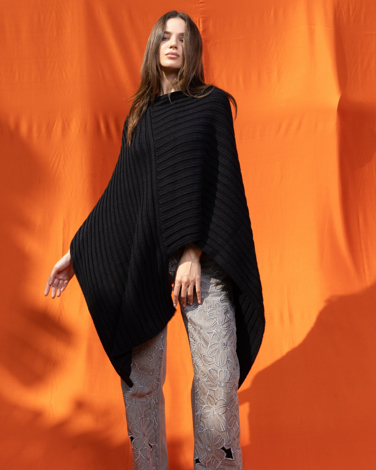 Black Chandra Poncho