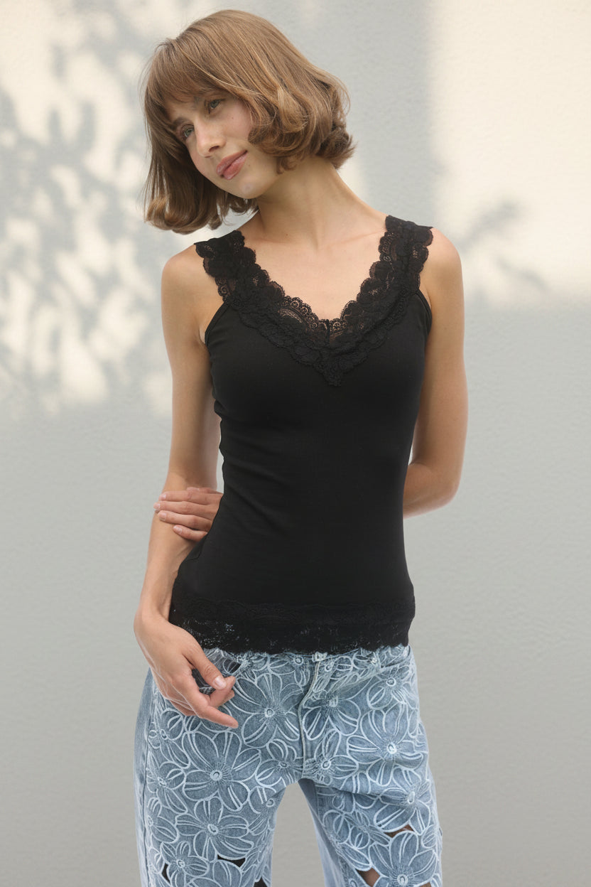 Spaghetti Strap Lace Top