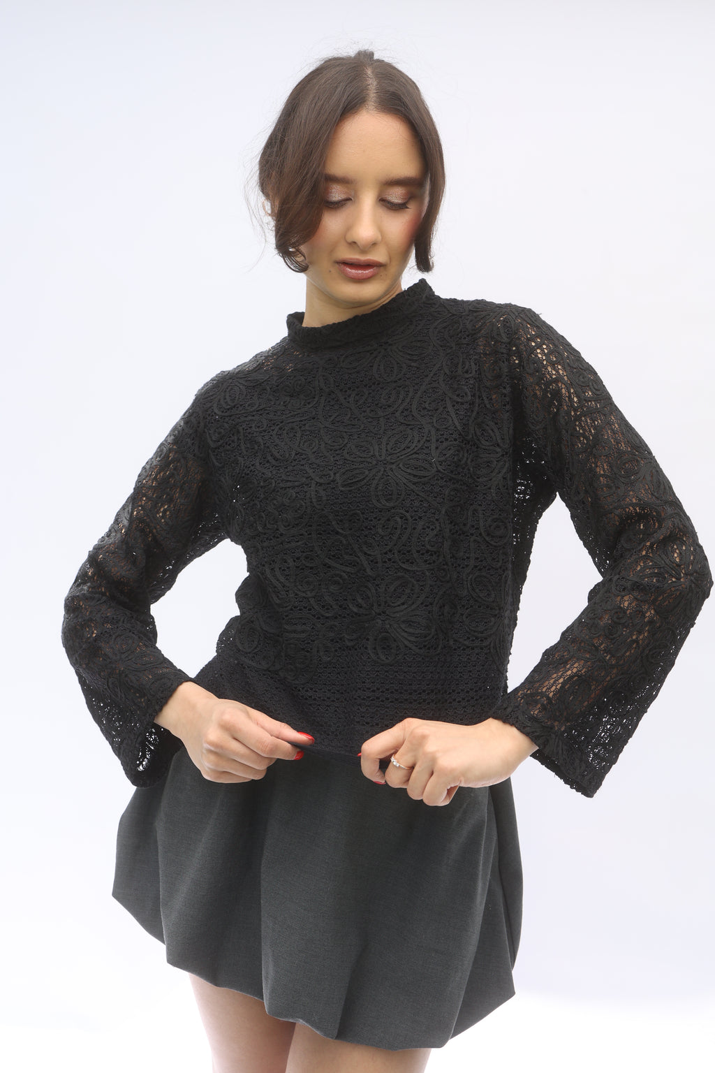 Lace Blouse with Crochet-Style