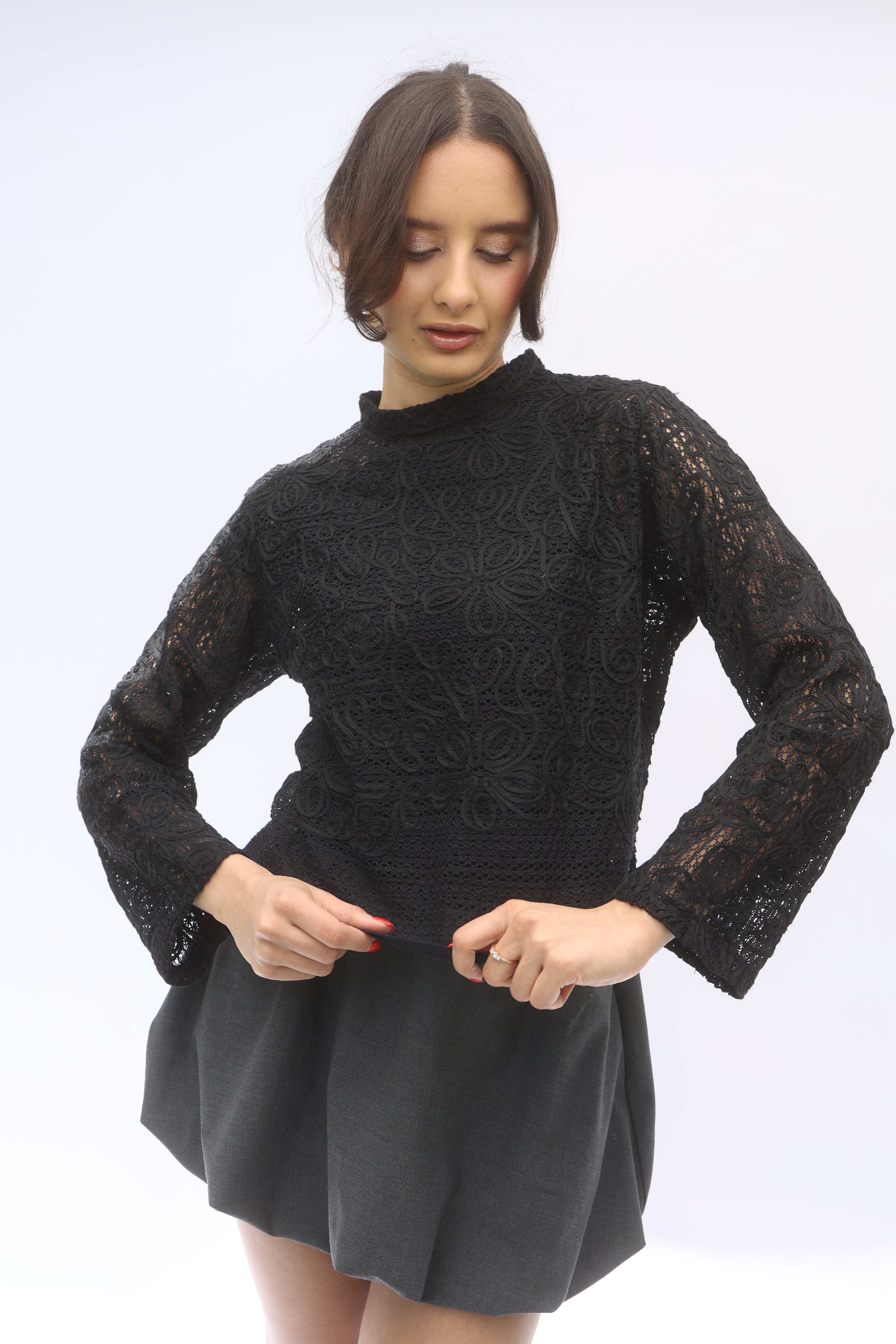 Lace Blouse with Crochet-Style
