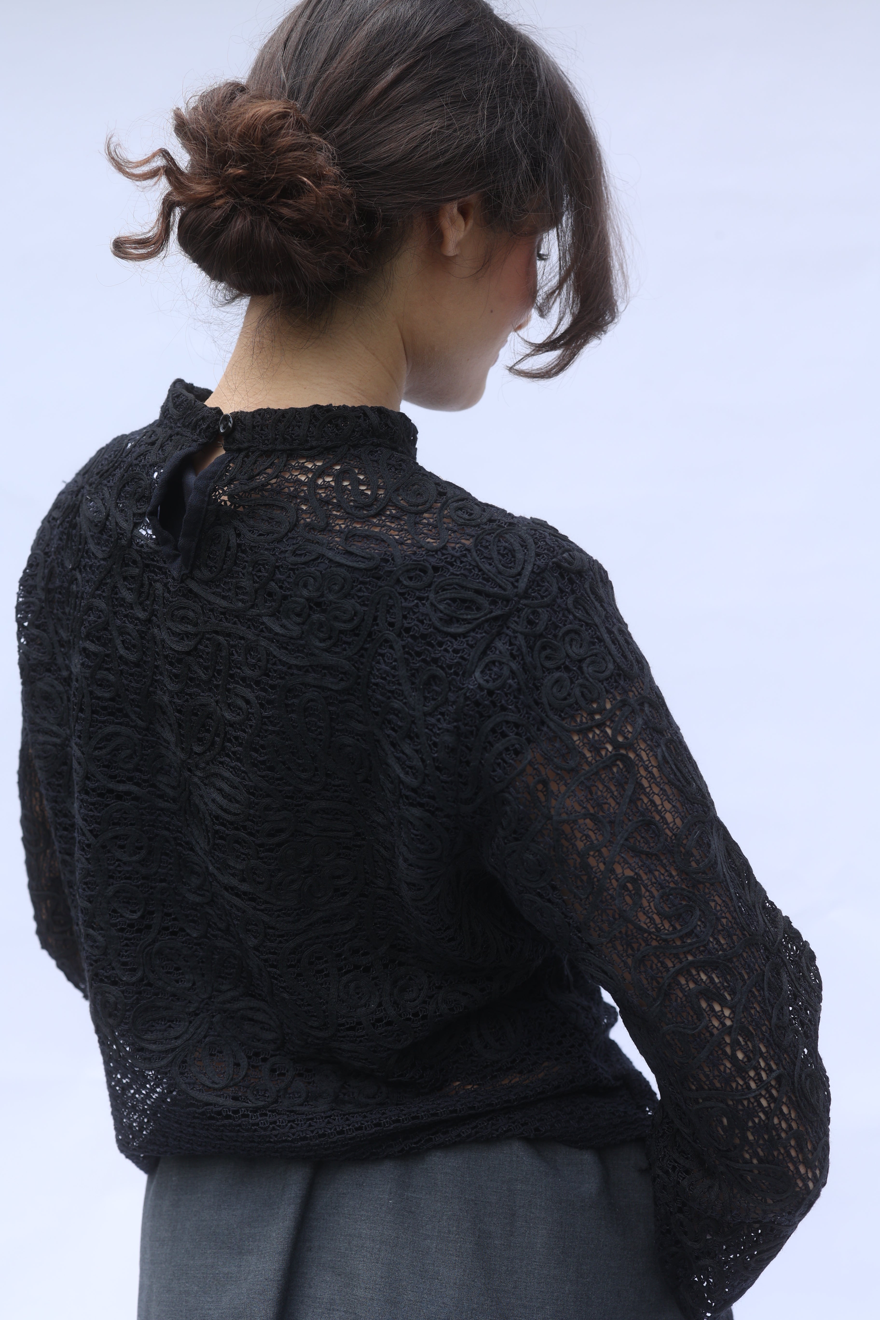 Lace Blouse with Crochet-Style