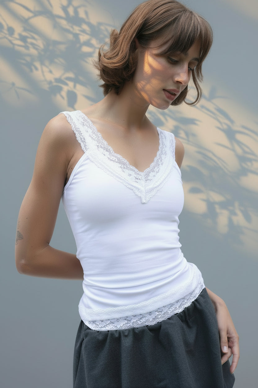 Spaghetti Strap Lace Top