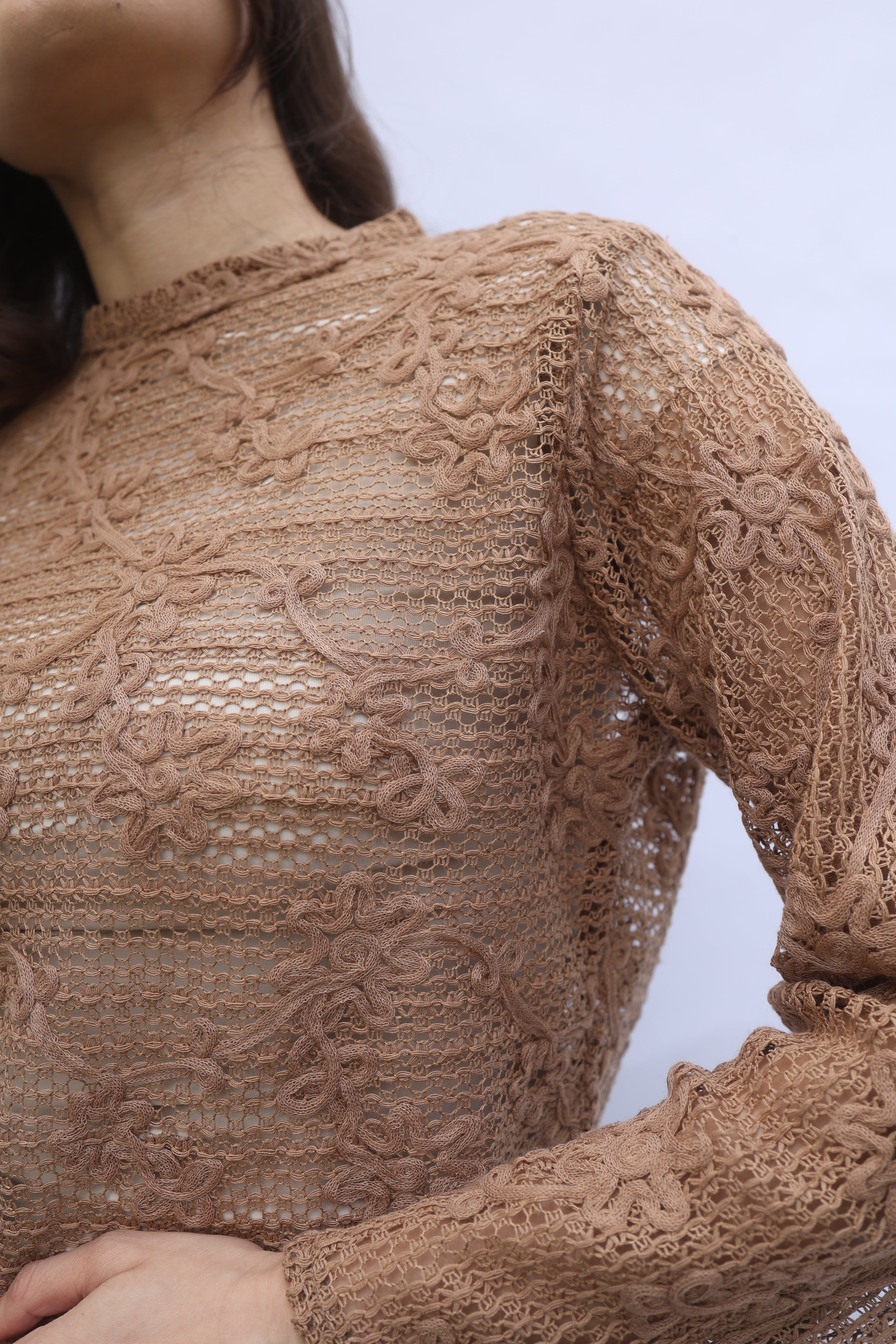 Lace Blouse with Crochet-Style