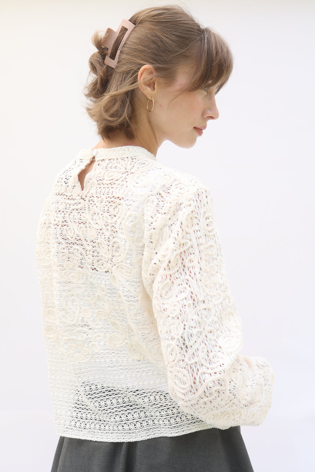 Lace Blouse with Crochet-Style
