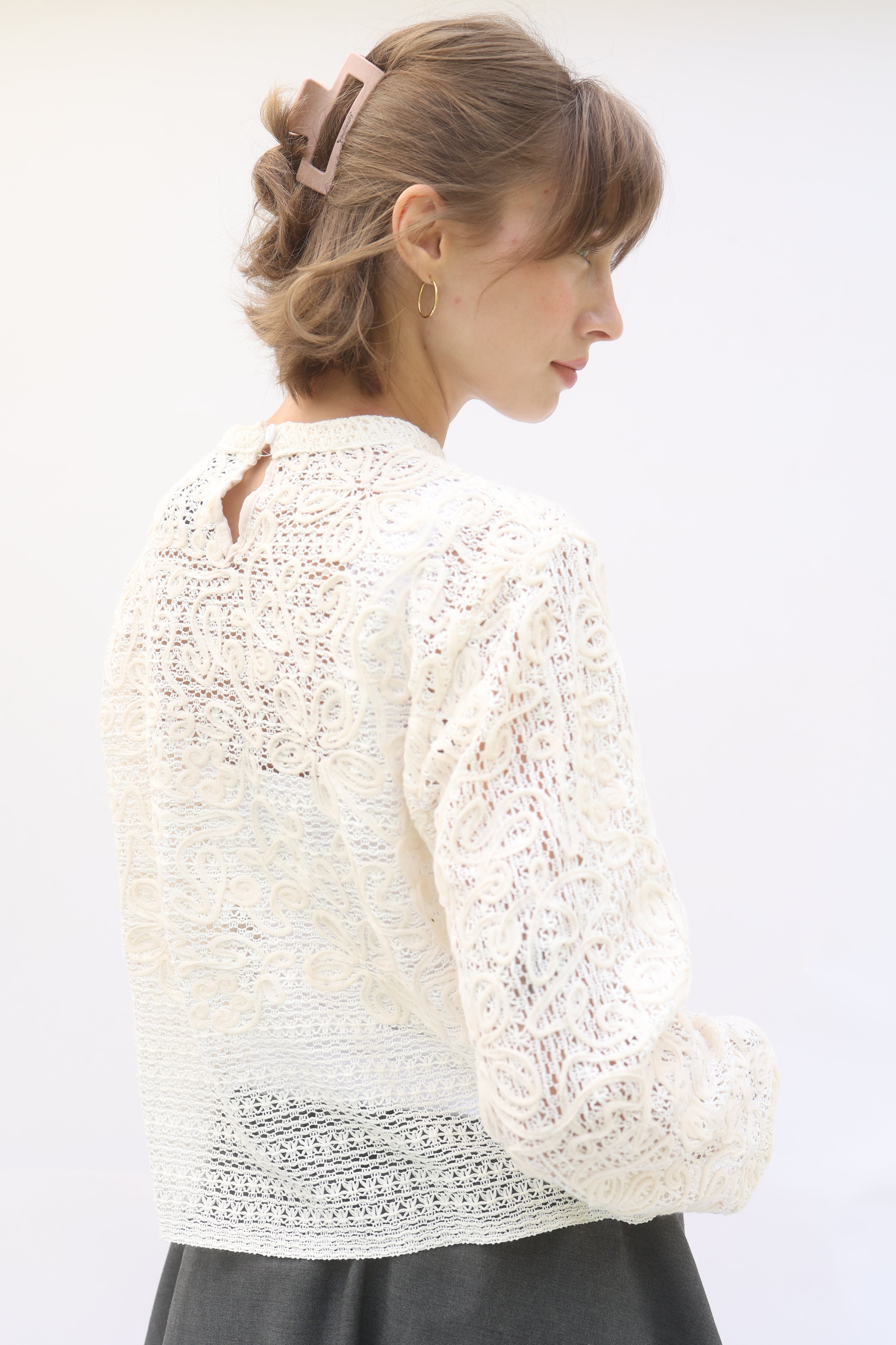 Lace Blouse with Crochet-Style