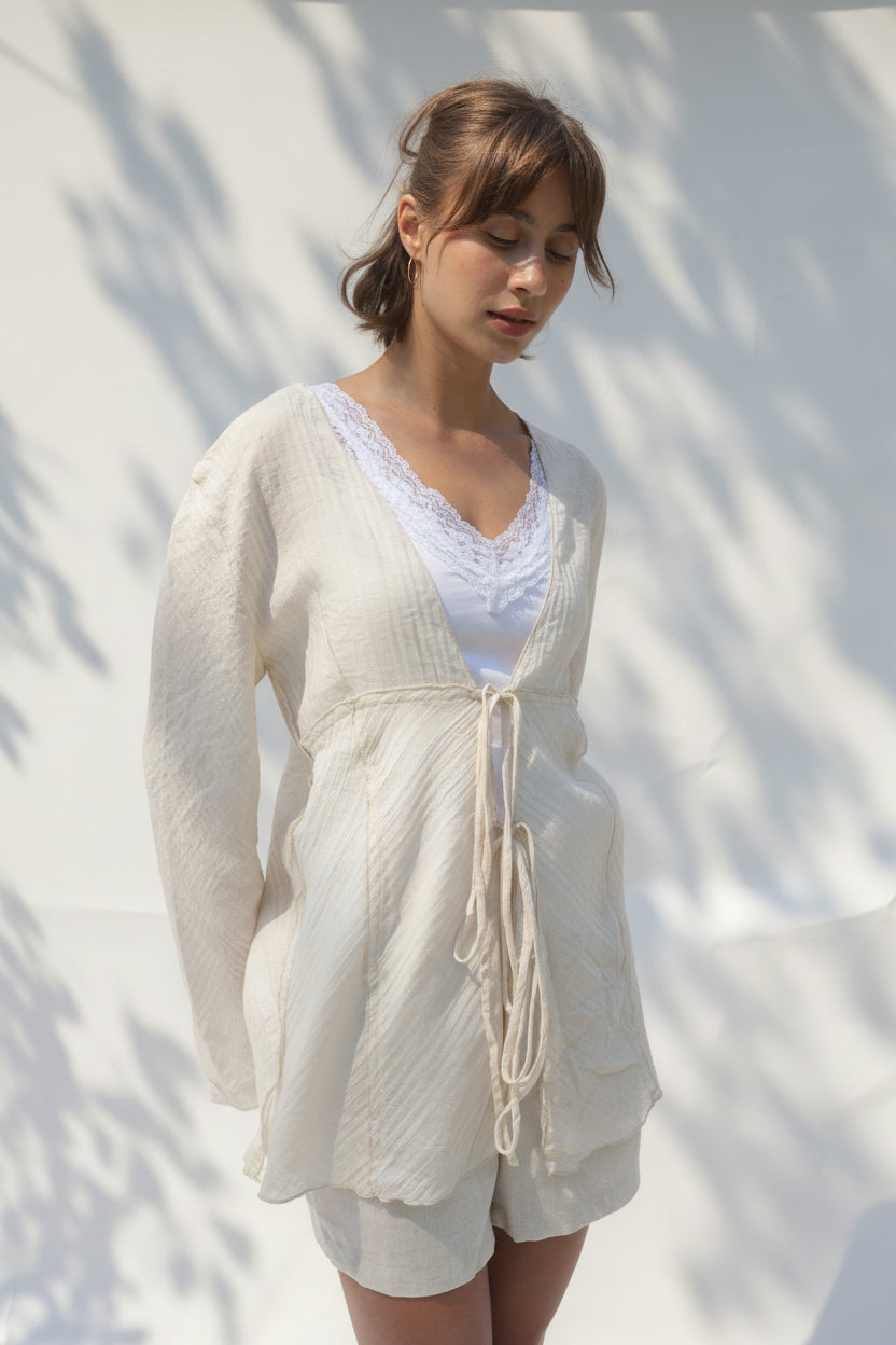Sheer Cardigan (Middle Tie)