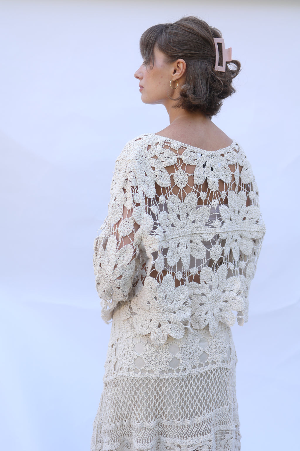 Boho Flower Crochet Blouse