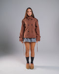 Funnel-Neck Trench Jacket