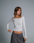 Wide-Neck Lace Top