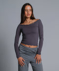 Wide-Neck Lace Top