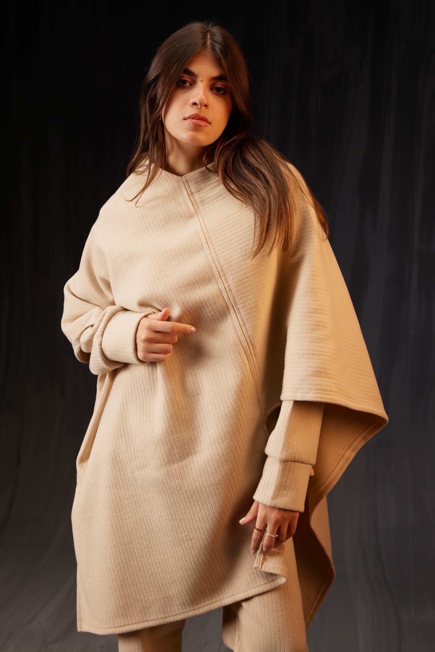 Beige Viva Poncho