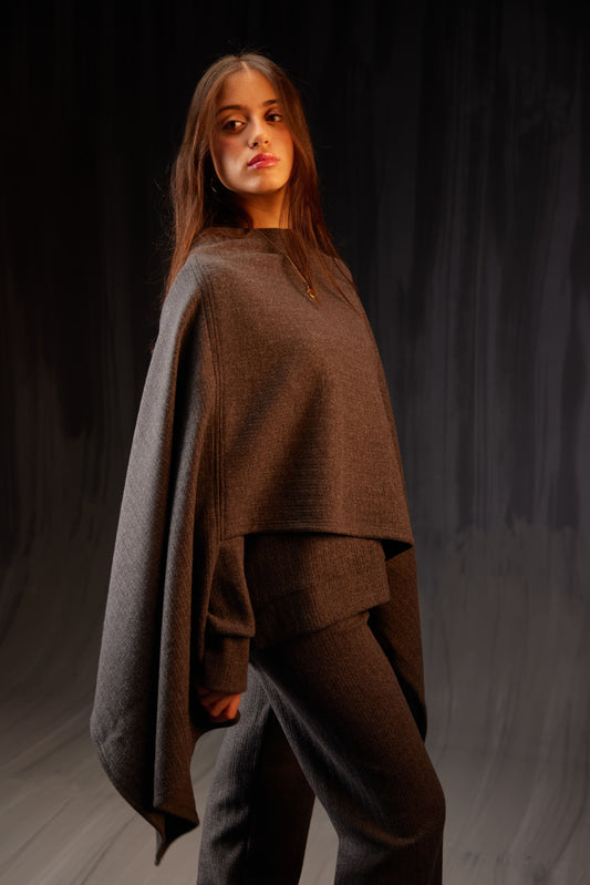 Grey Viva Poncho