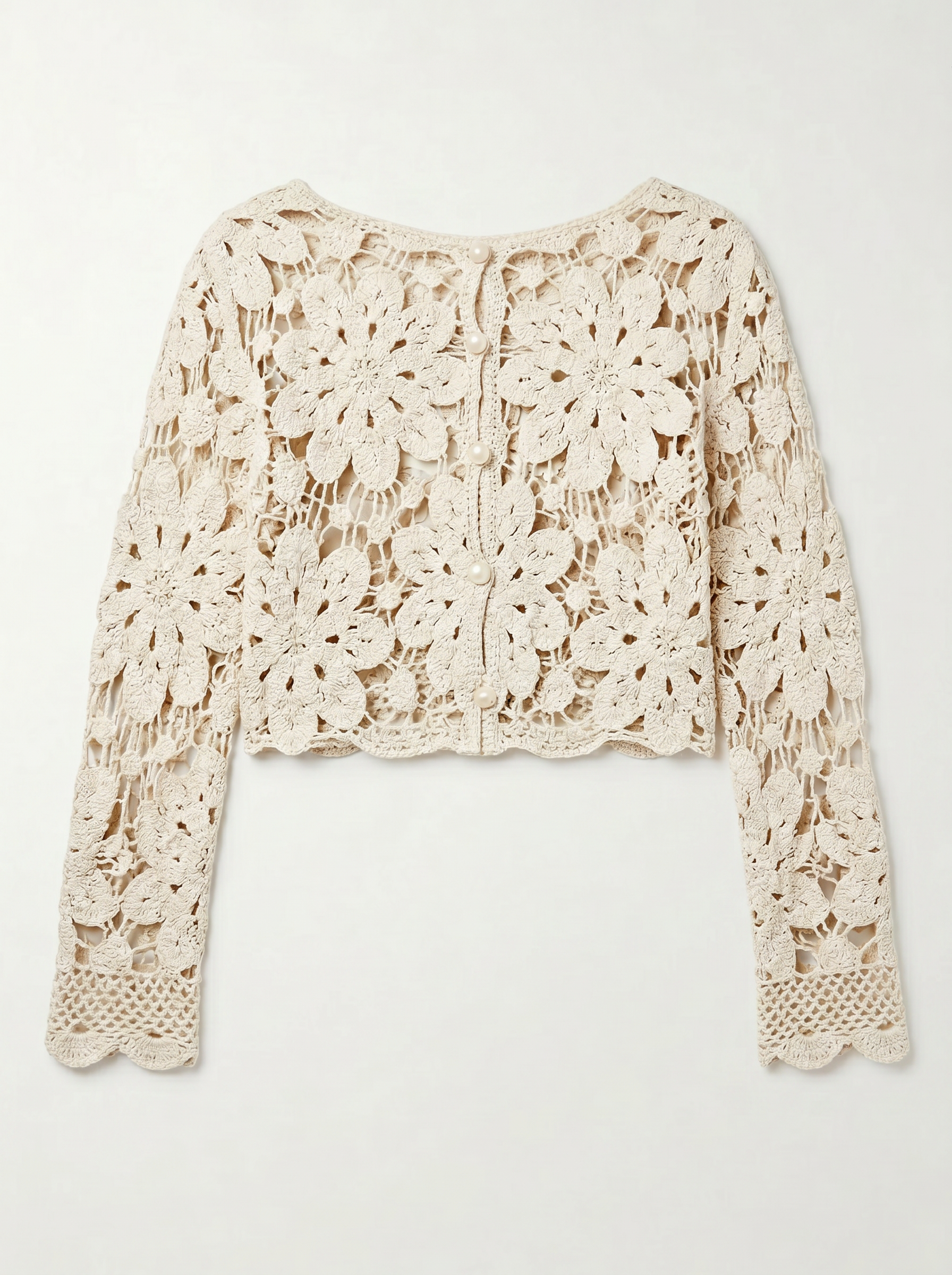 Boho Flower Crochet Blouse
